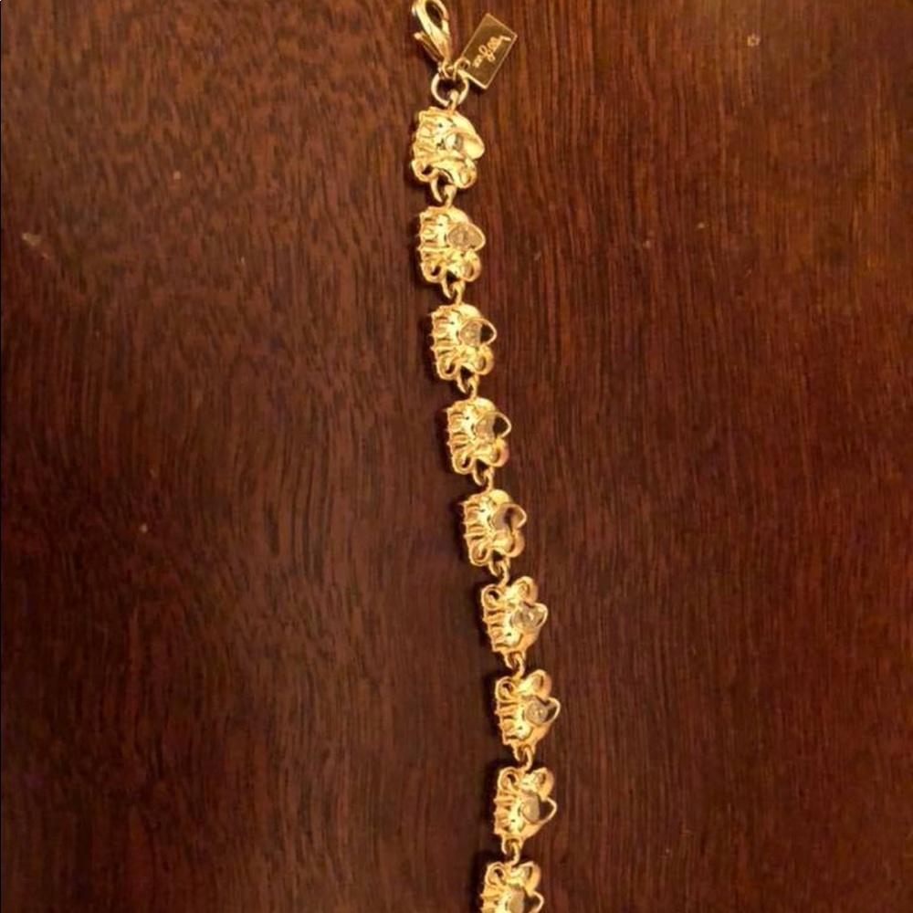 Gold Elephant Lily Bracelet